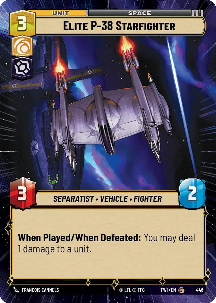 Elite P-38 Starfighter (Hyperspace) (446) [Twilight of the Republic] - Star Wars: Unlimited Single