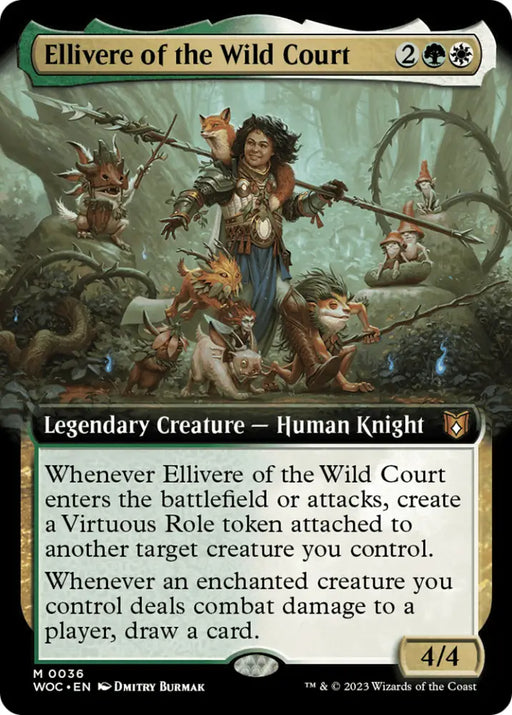 Ellivere of the Wild Court (Extended Art) [Wilds of Eldraine Commander] - MTG Single