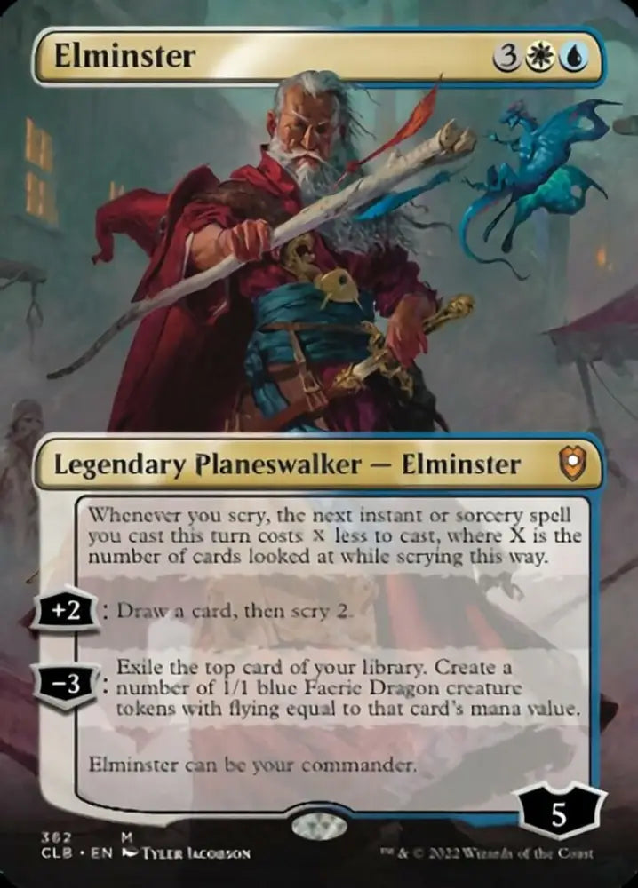Elminster (Borderless) [Commander Legends: Battle for Baldur’s Gate] - MTG Single