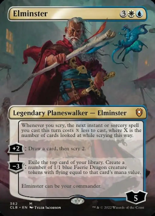 Elminster (Borderless) [Commander Legends: Battle for Baldur’s Gate] - MTG Single