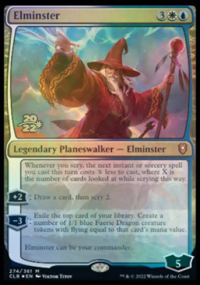 Elminster [Commander Legends: Battle for Baldur’s Gate Prerelease Promos] - MTG Single