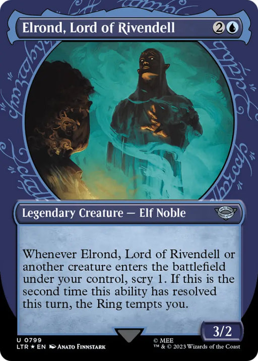 Elrond Lord of Rivendell (Showcase) (Surge Foil) [The Lord of the Rings: Tales of Middle-Earth] - MTG Single