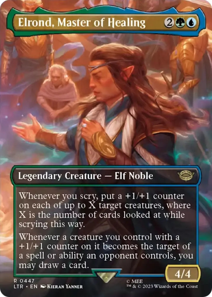 Elrond Master of Healing (Borderless Alternate Art) [The Lord of the Rings: Tales of Middle-Earth] - MTG Single