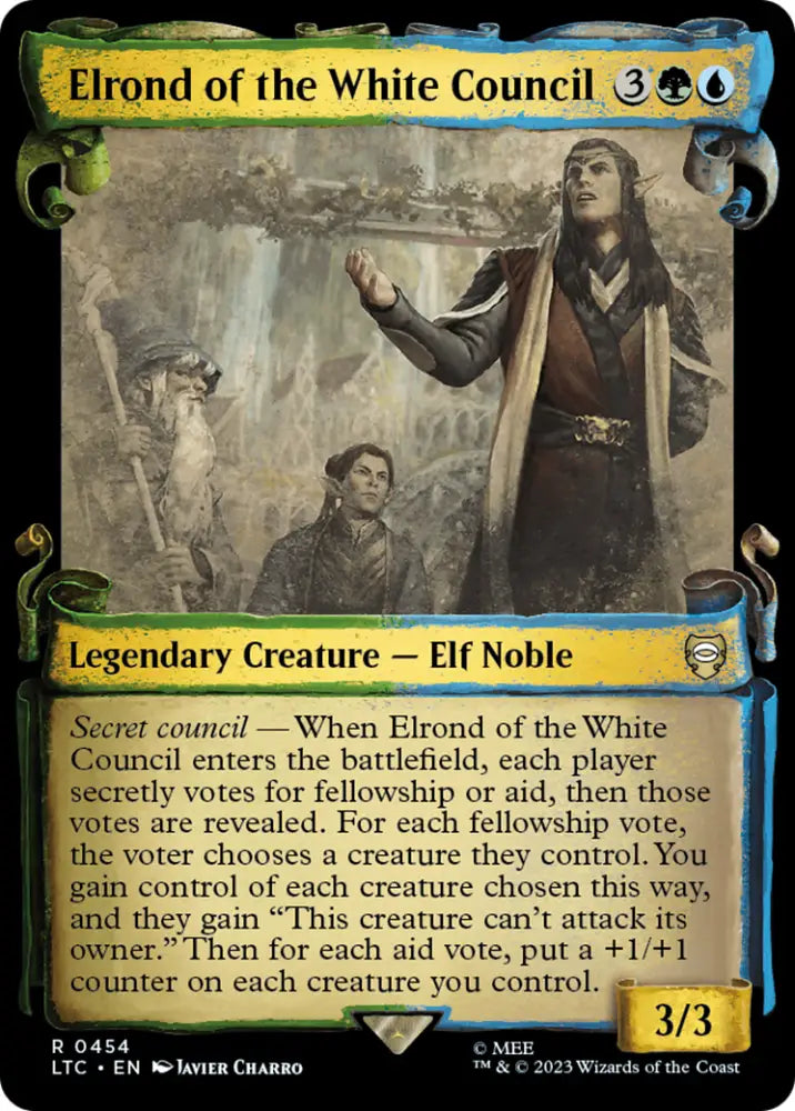 Elrond of the White Council [The Lord of the Rings: Tales of Middle-Earth Commander Showcase Scrolls] - MTG Single