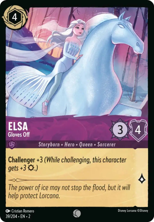Elsa - Gloves Off (Errata Version) (39/204) [Rise of the Floodborn] - Lorcana Single