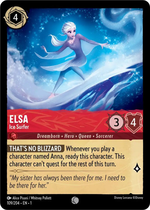 Elsa - Ice Surfer (109/204) [The First Chapter] - Lorcana Single