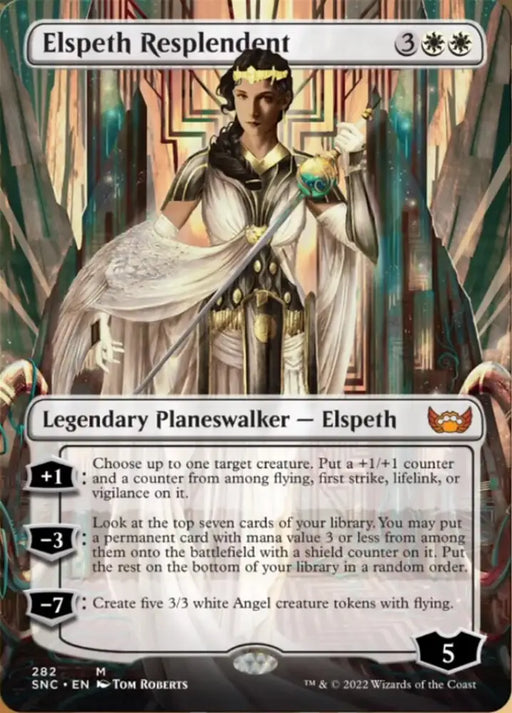 Elspeth Resplendent (Borderless) [Streets of New Capenna] - MTG Single