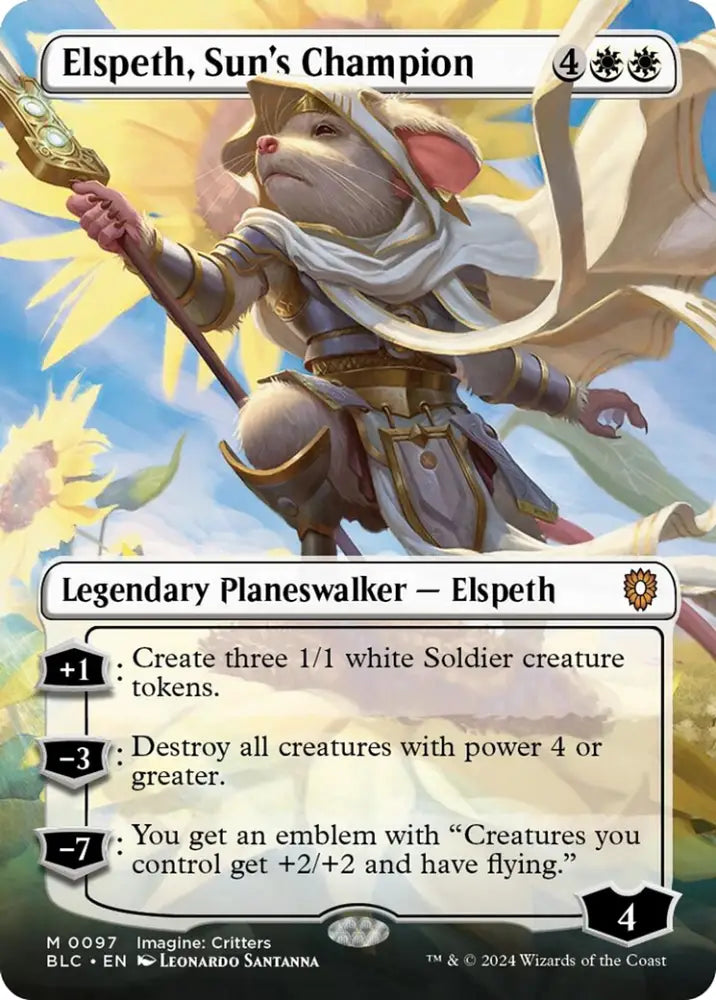 Elspeth Sun’s Champion (Borderless) [Bloomburrow Commander] - MTG Single