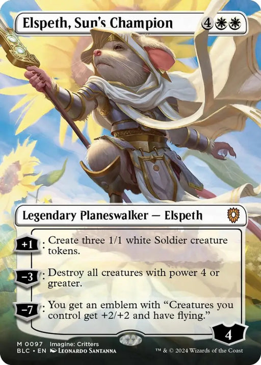 Elspeth Sun’s Champion (Borderless) [Bloomburrow Commander] - MTG Single