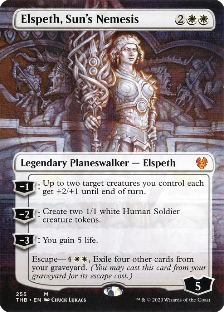 Elspeth Sun’s Nemesis (Borderless) [Theros Beyond Death] - MTG Single