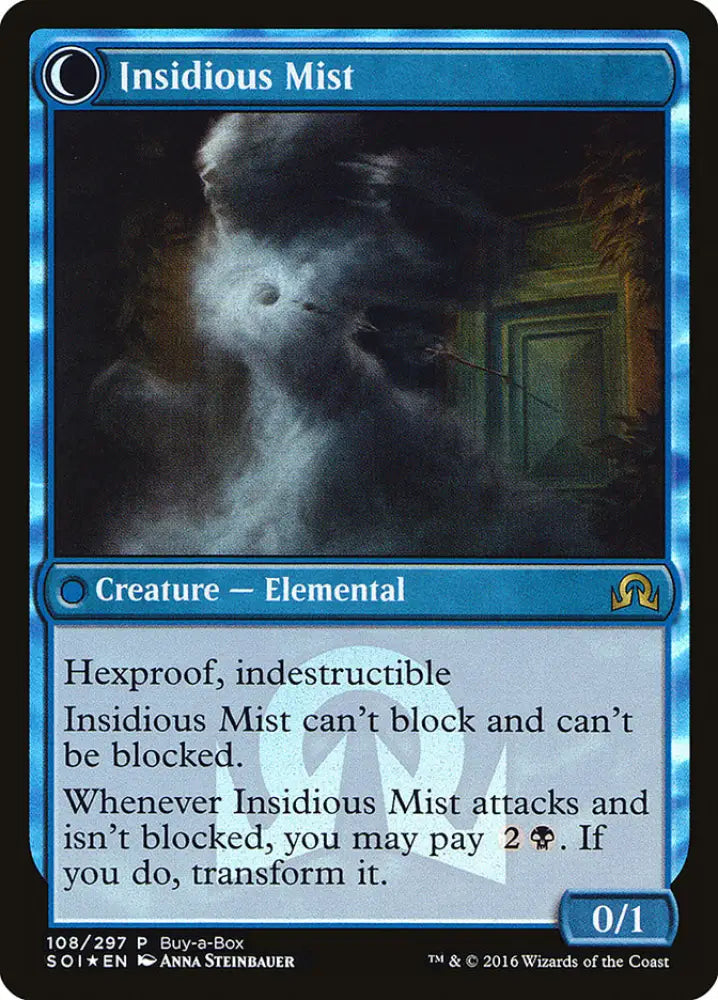 Elusive Tormentor // Insidious Mist (Buy-A-Box) [Shadows over Innistrad Promos] - MTG Single