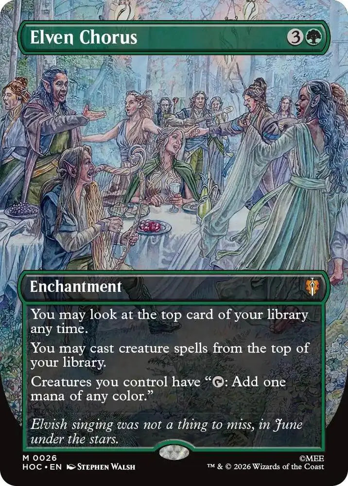 Elven Chorus (Borderless) (26) [The Hobbit: Eternal-Legal]