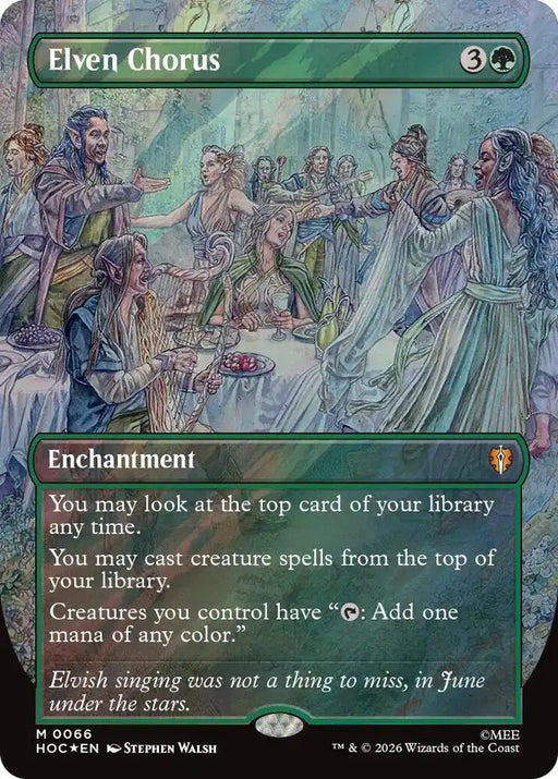 Elven Chorus (Borderless) (Surge Foil) (66) [The Hobbit: Eternal-Legal]