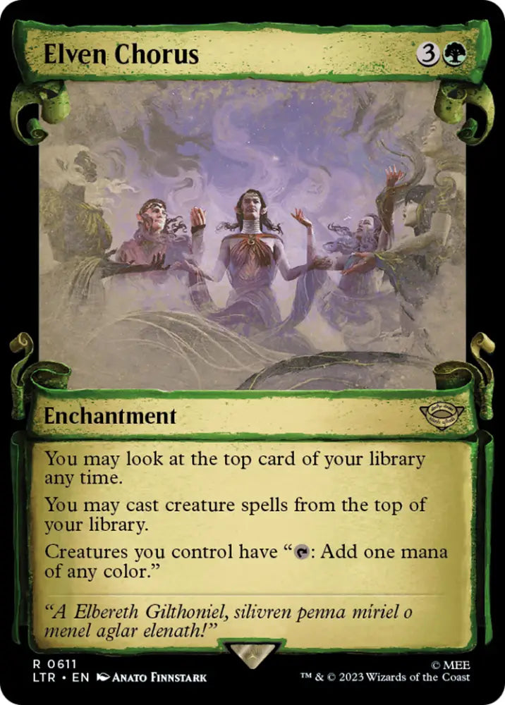 Elven Chorus [The Lord of the Rings: Tales of Middle-Earth Showcase Scrolls] - MTG Single