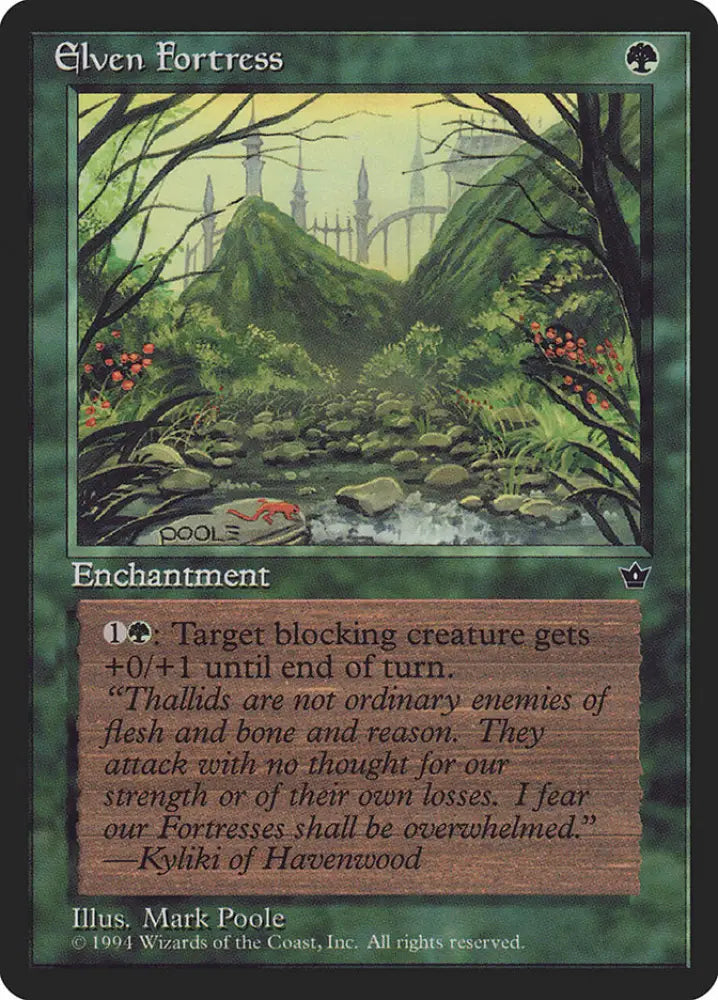 Elven Fortress (Mark Poole) [Fallen Empires] - MTG Single