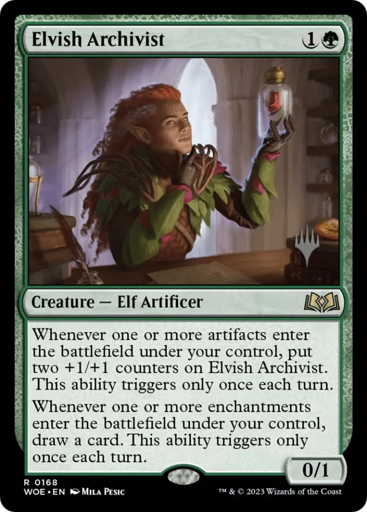 Elvish Archivist (Promo Pack) [Wilds of Eldraine Promos] - MTG Single