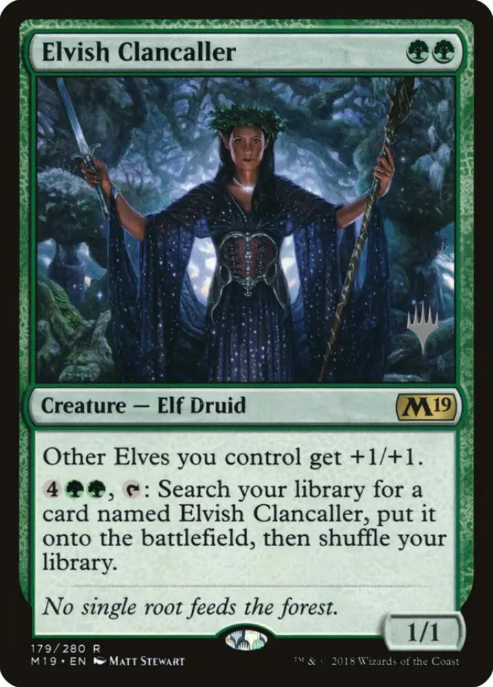 Elvish Clancaller (Promo Pack) [Core Set 2019 Promos] - MTG Single