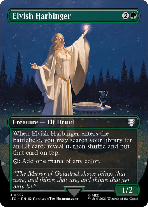 Elvish Harbinger (Borderless) [The Lord of the Rings: Tales of Middle-Earth Commander] - MTG Single