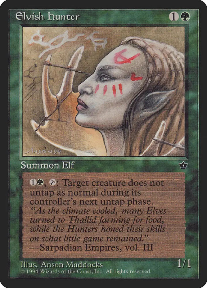 Elvish Hunter (Anson Maddocks) [Fallen Empires] - MTG Single