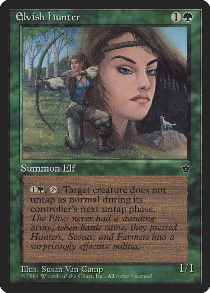 Elvish Hunter (Susan Van Camp) [Fallen Empires] - MTG Single