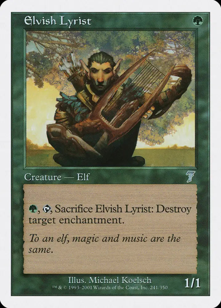 Elvish Lyrist [Seventh Edition] - MTG Single