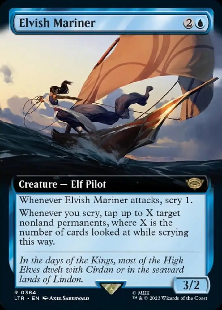 Elvish Mariner (Extended Art) [The Lord of the Rings: Tales of Middle-Earth] - MTG Single