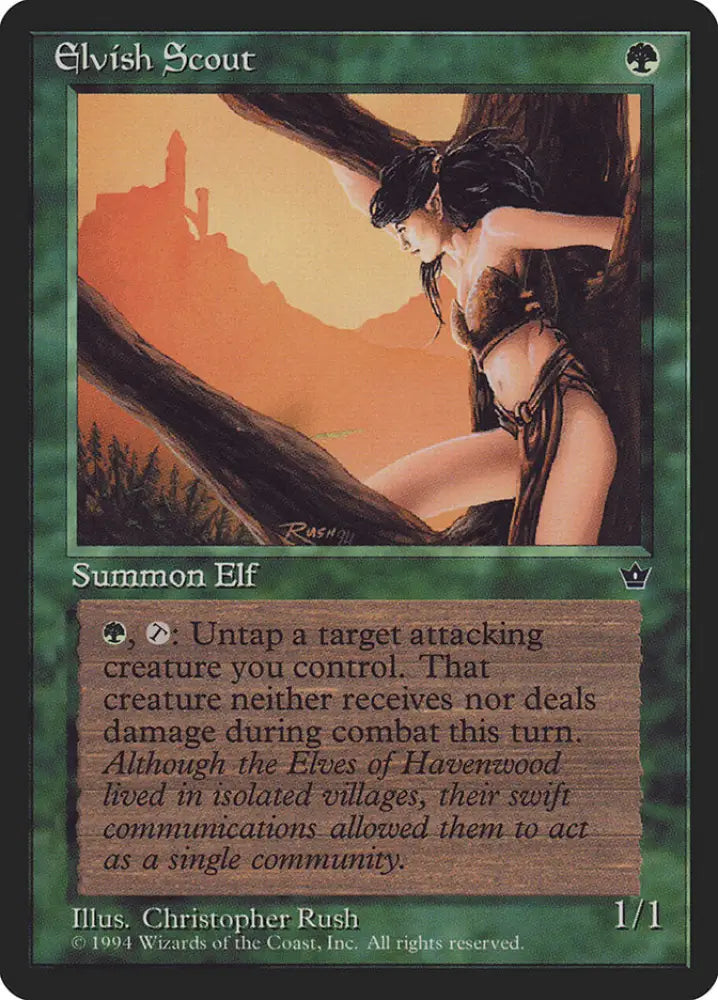 Elvish Scout (Christopher Rush) [Fallen Empires] - MTG Single