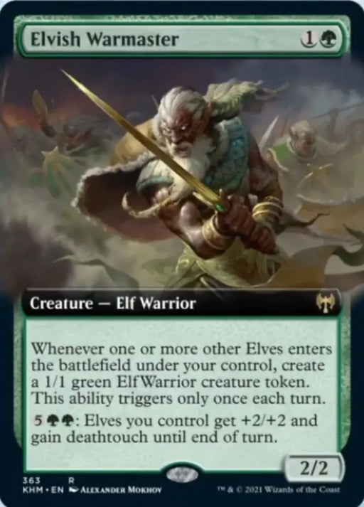 Elvish Warmaster (Extended Art) [Kaldheim] - MTG Single