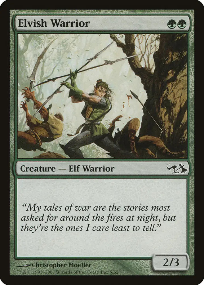 Elvish Warrior [Duel Decks: Elves vs. Goblins] - MTG Single