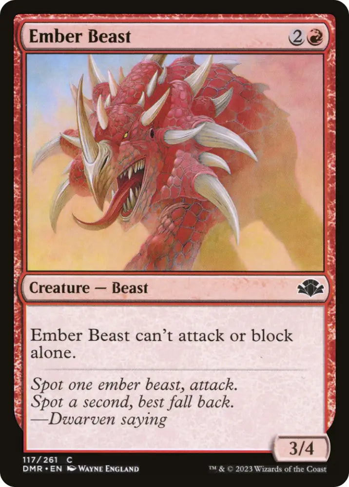 Ember Beast [Dominaria Remastered] - MTG Single