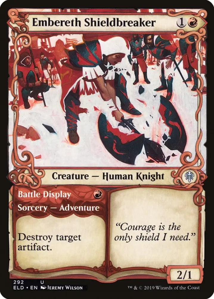 Embereth Shieldbreaker // Battle Display (Showcase) [Throne of Eldraine] - MTG Single