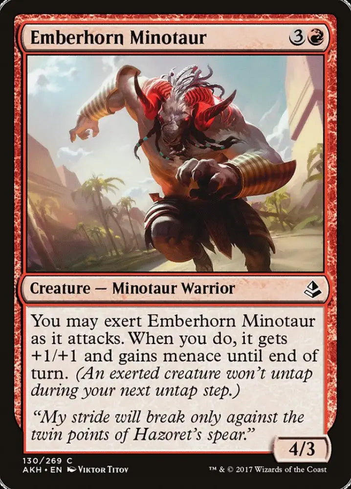 Emberhorn Minotaur [Amonkhet] - MTG Single