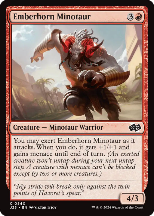Emberhorn Minotaur [Foundations Jumpstart] - MTG Single