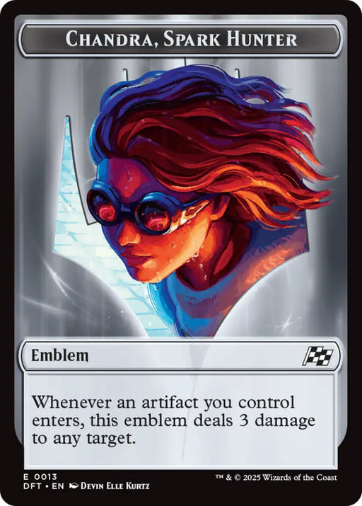 Emblem - Chandra Spark Hunter // Vehicle Double-Sided Token [Aetherdrift Tokens] - MTG Single