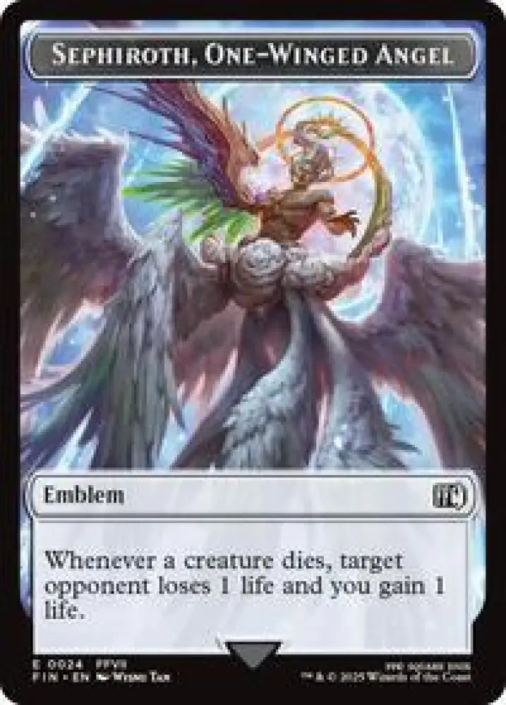 Emblem - Sephiroth, One-Winged Angel // Robot Warrior Double-Sided Token (24 // 12) [Final Fantasy]