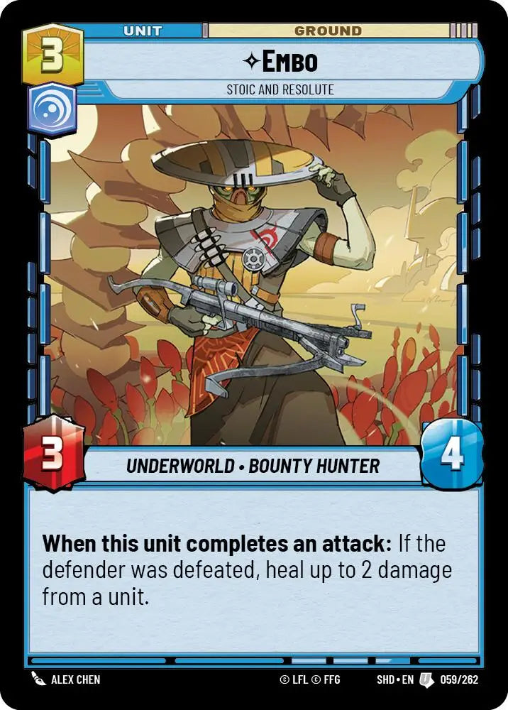 Embo - Stoic and Resolute (059/262) [Shadows of the Galaxy] - Star Wars: Unlimited Single