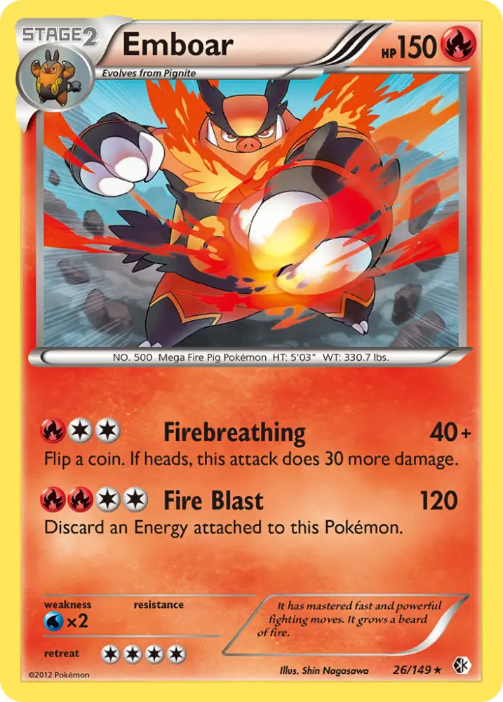 Emboar (26/149) [Black & White: Boundaries Crossed] - Pokemon Single