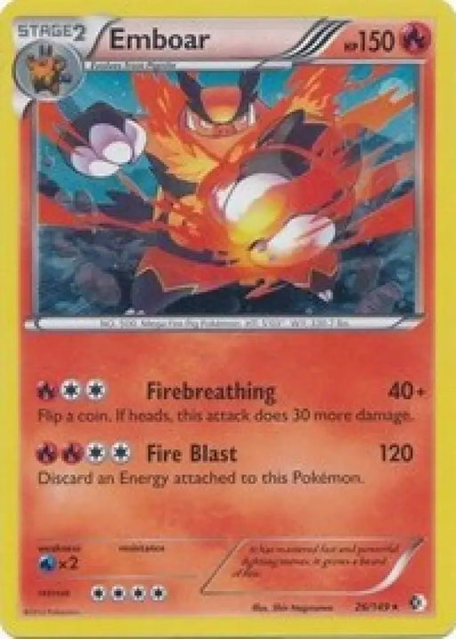 Emboar (26/149) (Cosmos Holo) (Blister Exclusive) [Black & White: Boundaries Crossed] - Pokemon Single