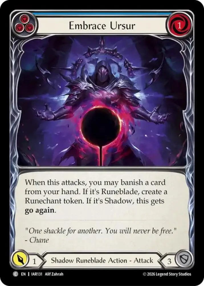 Embrace Ursur (Blue) (IAR131) [Usurp the Shadow Throne]