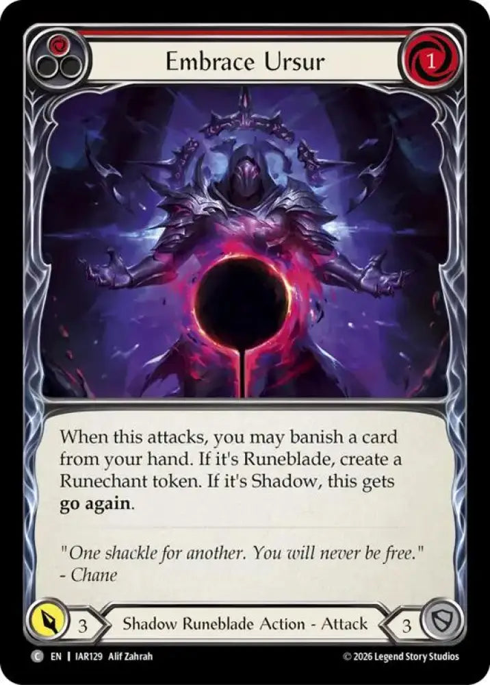 Embrace Ursur (Red) (IAR129) [Usurp the Shadow Throne]