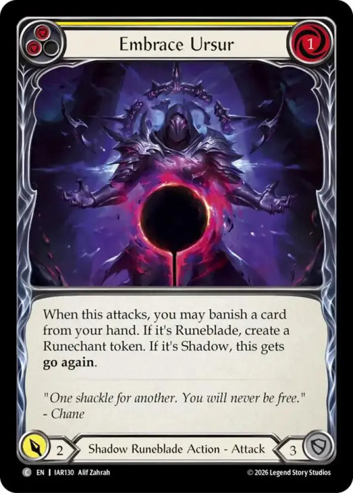 Embrace Ursur (Yellow) (IAR130) [Usurp the Shadow Throne]