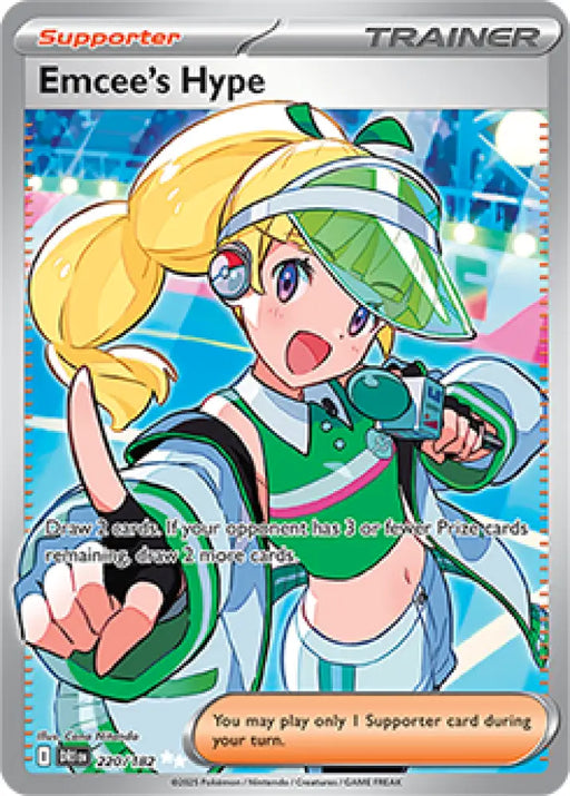 Emcee’s Hype (220/182) [SV10: Destined Rivals] - Pokemon Single