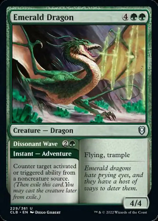 Emerald Dragon // Dissonant Wave [Commander Legends: Battle for Baldur’s Gate] - MTG Single