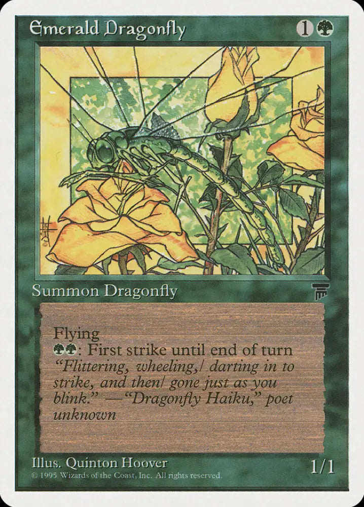 Emerald Dragonfly [Chronicles] - MTG Single
