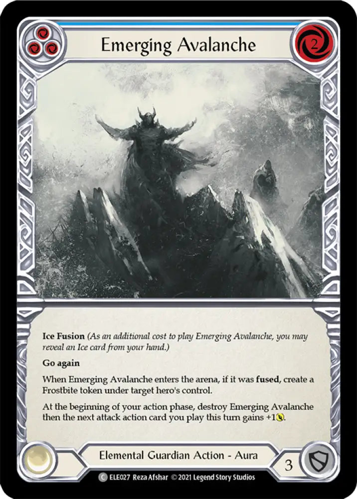 Emerging Avalanche (Blue) [Tales of Aria 1st Edition] 1st Edition Rainbow Foil - Flesh And Blood Single