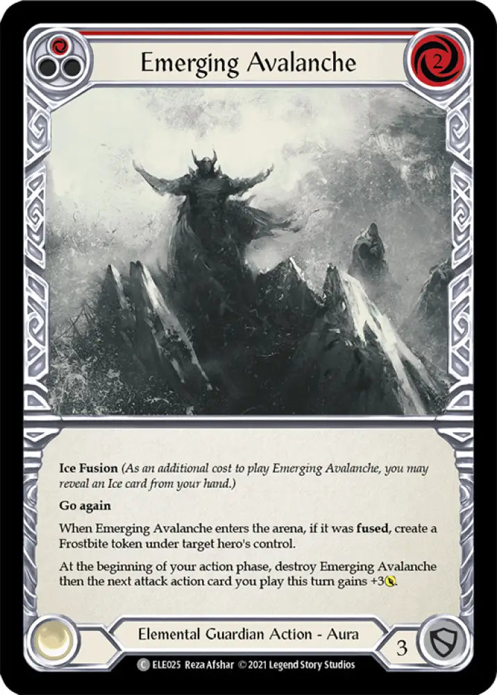 Emerging Avalanche (Red) [Tales of Aria 1st Edition] 1st Edition Rainbow Foil - Flesh And Blood Single