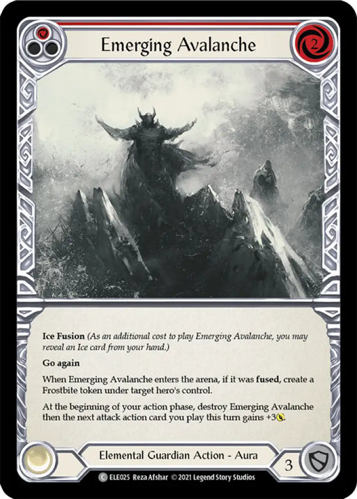 Emerging Avalanche (Red) [Tales of Aria 1st Edition] 1st Edition Rainbow Foil - Flesh And Blood Single