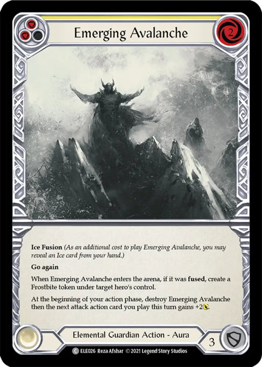 Emerging Avalanche (Yellow) [Tales of Aria 1st Edition] 1st Edition Rainbow Foil - Flesh And Blood Single