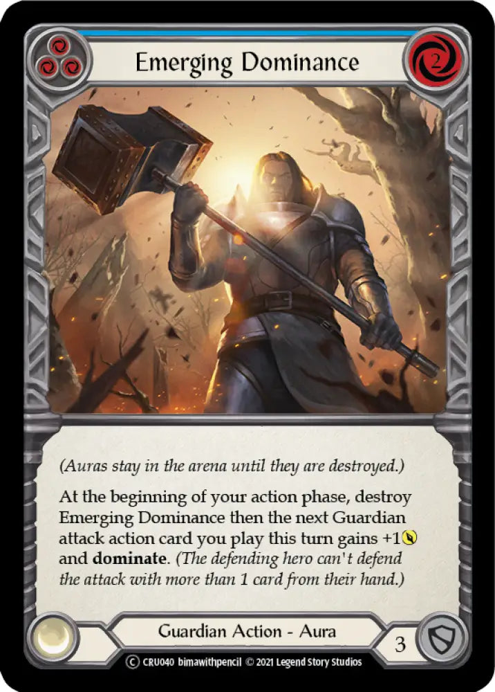 Emerging Dominance (Blue) [Crucible of War Unlimited] Unlimited Rainbow Foil - Flesh And Blood Single
