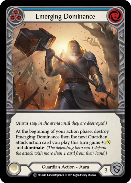 Emerging Dominance (Blue) [Crucible of War Unlimited] Unlimited Rainbow Foil - Flesh And Blood Single